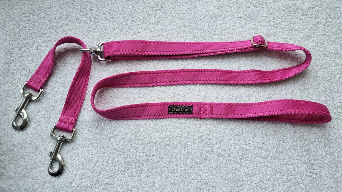 Leather double ended dog lead best sale