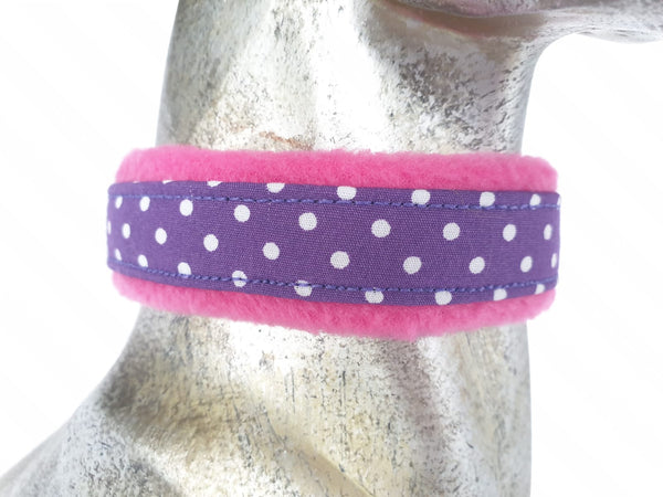 Laisse de luxe - Pois violets