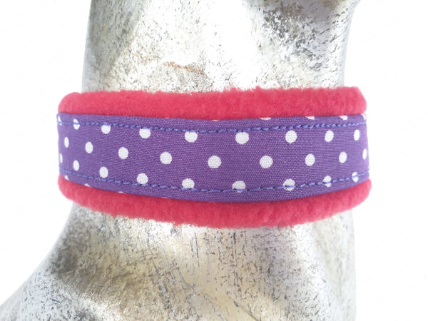 Luxury Collar - Purple Polka Dot