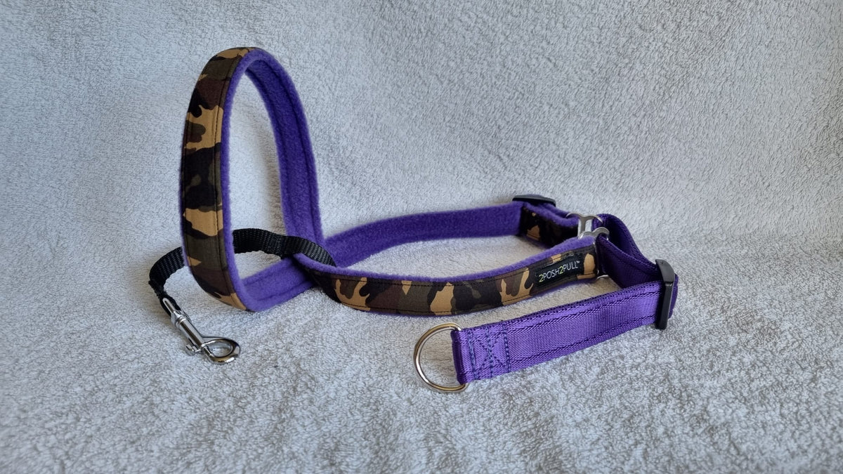 purple camouflage dog collar