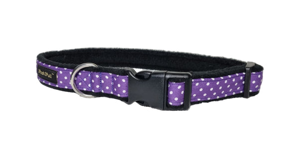 Luxury Collar - Purple Polka Dot