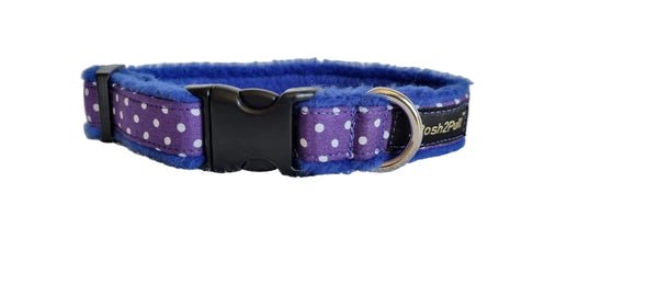 Luxury Collar - Purple Polka Dot
