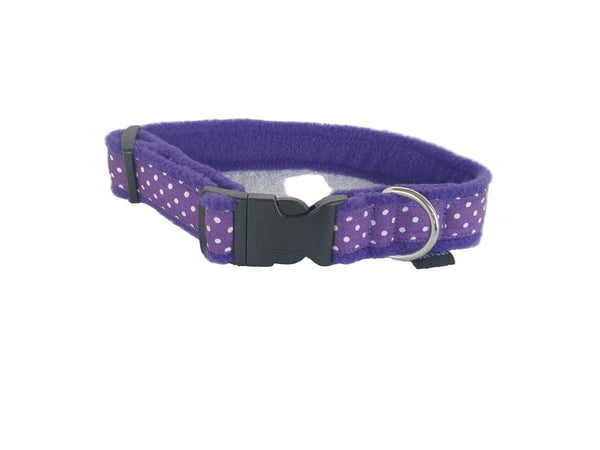 Luxury Collar - Purple Polka Dot
