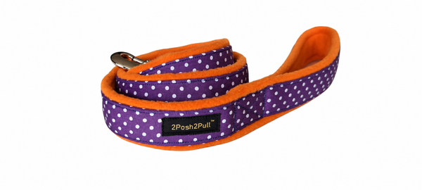 Laisse de luxe - Pois violets