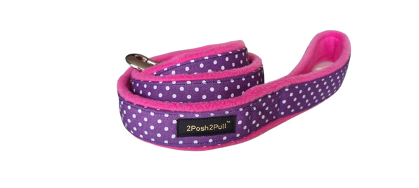 Laisse de luxe - Pois violets