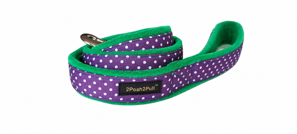 Laisse de luxe - Pois violets