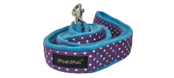 Laisse de luxe - Pois violets