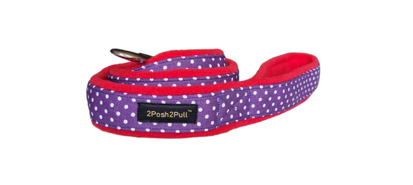 Laisse de luxe - Pois violets