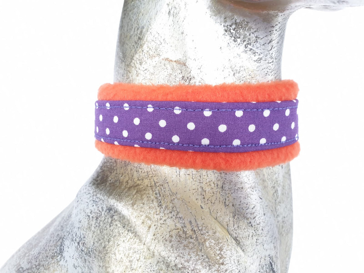 Luxury Collar - Purple Polka Dot