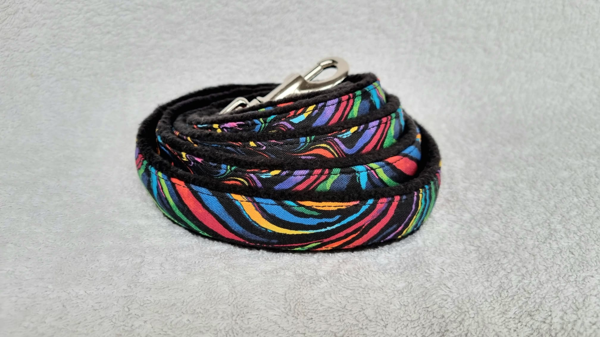 Rainbow Swirl Luxury Dog Lead 2Posh2Pull