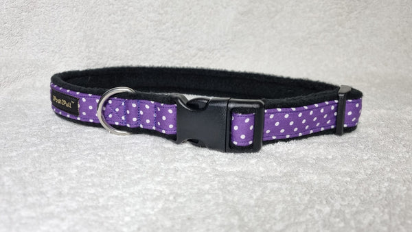 Luxury Collar - Purple Polka Dot